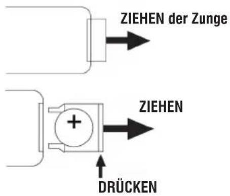 Trevi TT 1020 BT - AKTIVIERUNGS- UND AUSWECHSELN DER BATTERIE FERNBEDIENUNG - 1