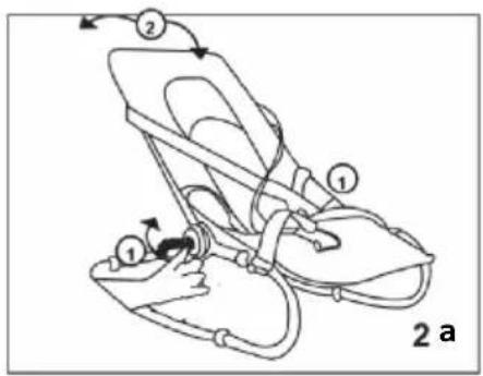 Topmark Toby T7031 - Einstellen der Rückenlehne (Abb. 2a/2b) - 1