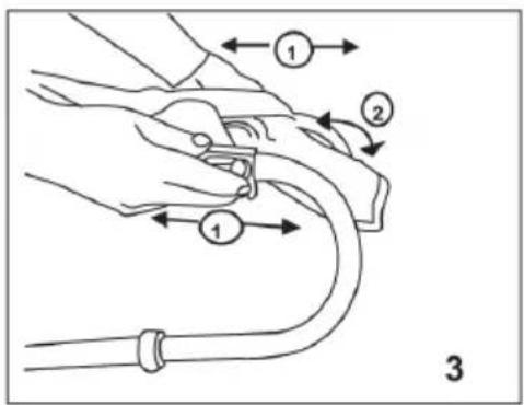 Topmark Toby T7031 - Einstellen der Fußstütze (Abb. 3) - 1