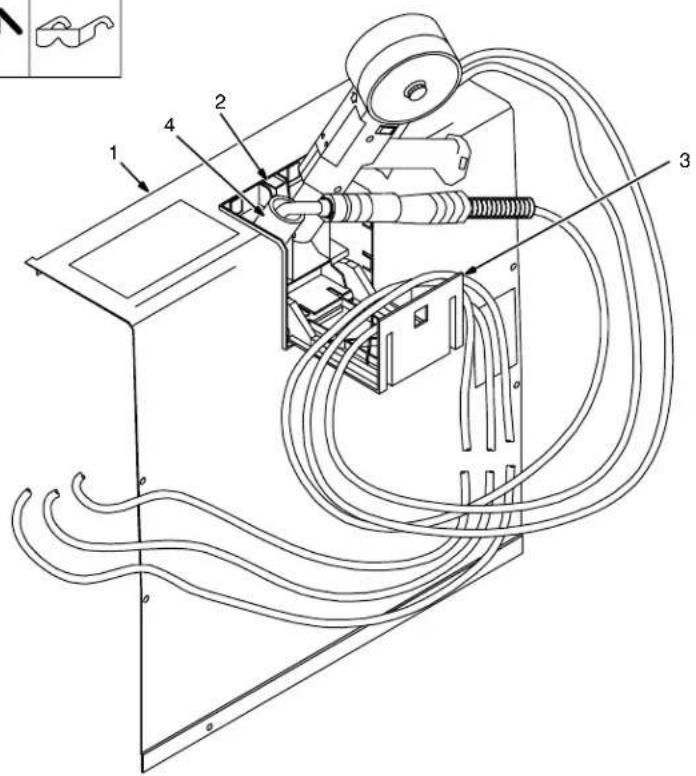 Miller Matic 251 - 4-14. Using Gun/Cable Holder - 2