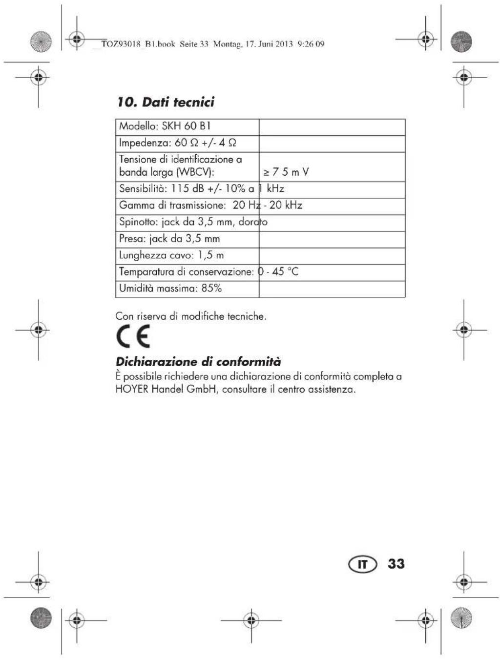 SILVERCREST SKH 60 B1 - AVVERTENZA: danni materiali! - 3
