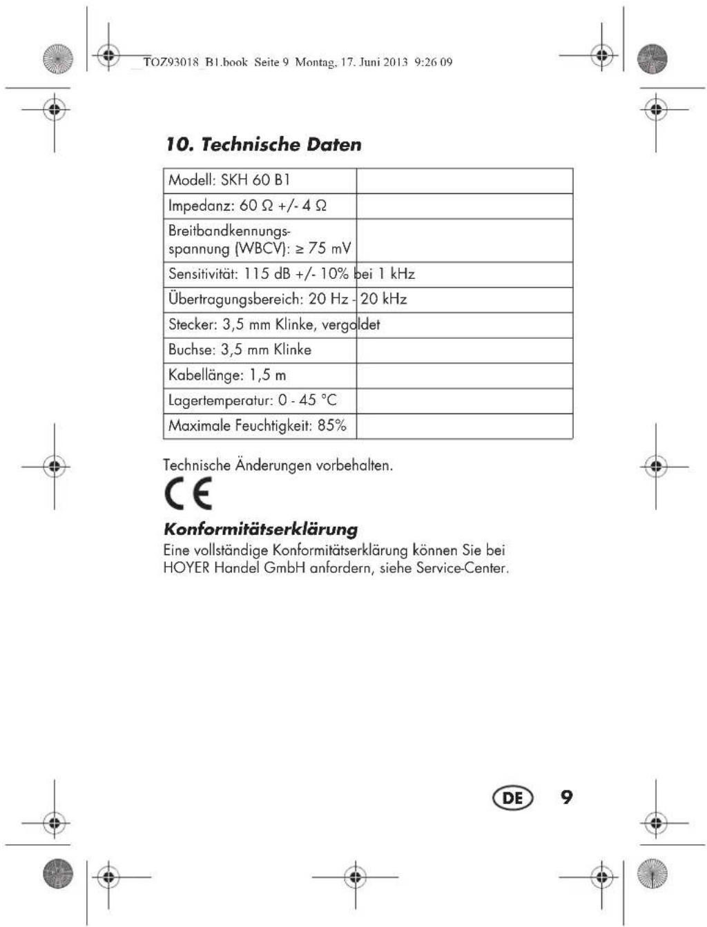 SILVERCREST SKH 60 B1 - WARNING vor Sachschaden! - 1