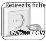 Superrollo GW240 - Risque de blessure, car le volet risque de tomber brusquement. - 1