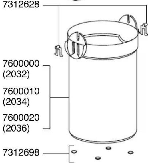 EHEIM EccoPro 130 - S-U 펌프실,볼밸브 및 셀링 링 - 8