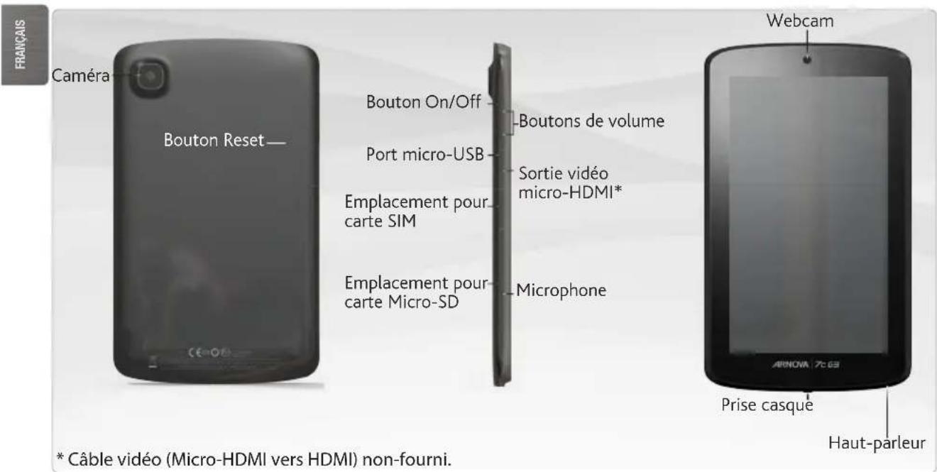 ARCHOS Arnova 7C G3 - DESCRIPTION DE LA TABLETTE - 1