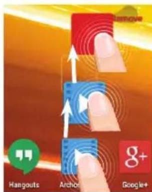 ARCHOS Helium Lite 101 - Ein Element vom Startbildschirm verschieben: - 1