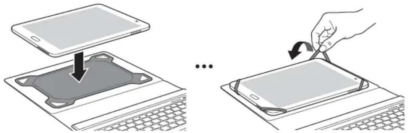 KENSINGTON KeyFolio Fit - Einsetzen des Tablets - 1