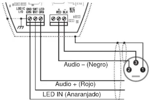SHURE MX418DC - Diagrama de alambrado - 1