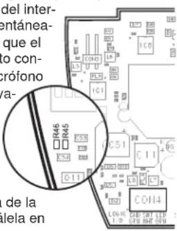 SHURE MX418DC - Configuración del borne de salute del interruptor (SWITCH OUT) para funciona momentaneosolamente - 1