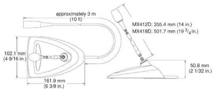 SHURE MX418DC - MX400D - 1