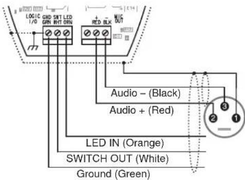 SHURE MX418DC - Wiring Diagram - 1