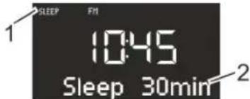 SONORO CD 2 - Setting the time interval for the Sleep Timer - 1