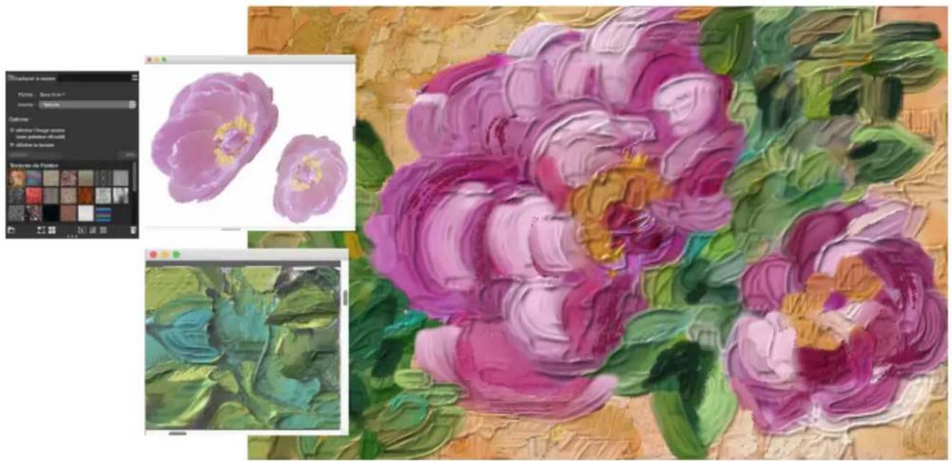 COREL Painter 2019 - Utilisation de textures comme sources de réplique - 1