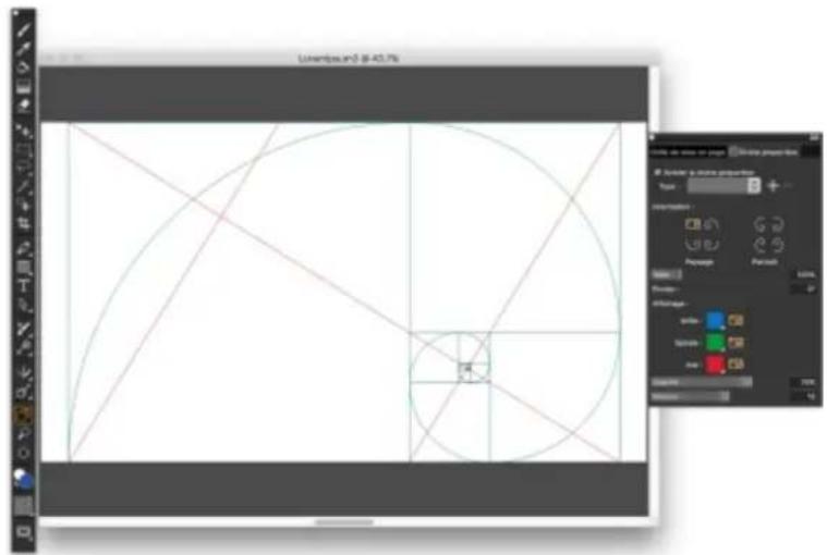 COREL Painter 2019 - Utilisation de l'outil Divine proportion - 1