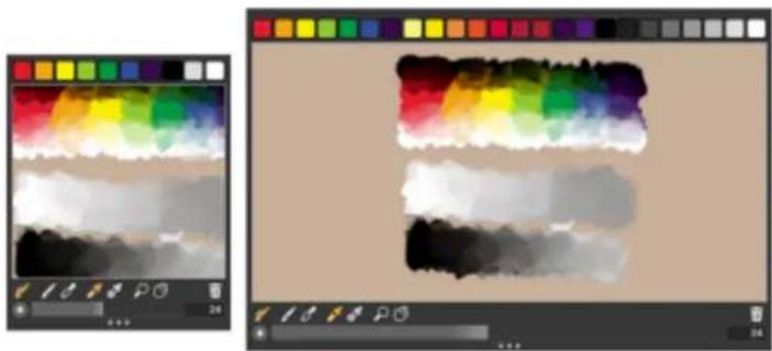 COREL Painter 2019 - Affichage et redimensionnement du panneau Mélangeur - 1