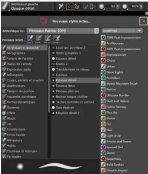 COREL Painter 2019 - Acquisition de pinceaux - 1