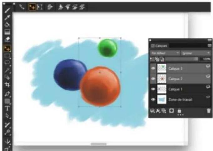 COREL Painter 2019 - Transformation de calques - 1