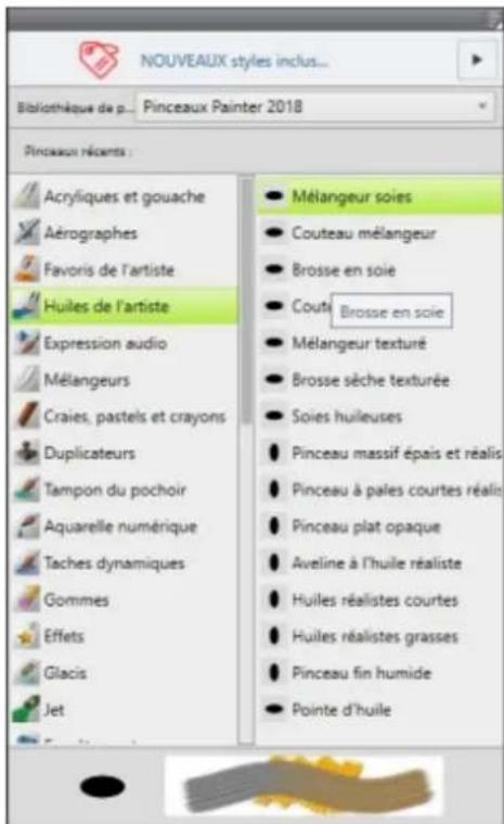 COREL Painter 2019 - Amélioration ! Panneau Sélecteur de styles - 1