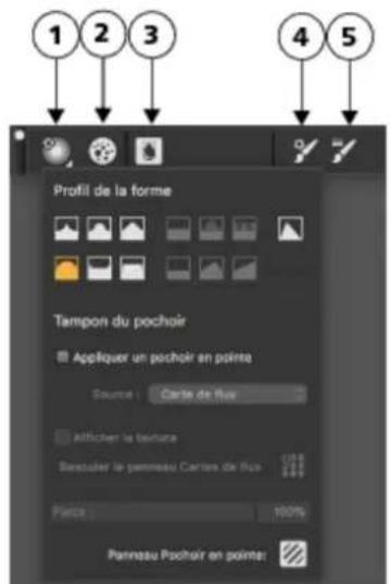 COREL Painter 2019 - Affichage des barres de propriétés - 3