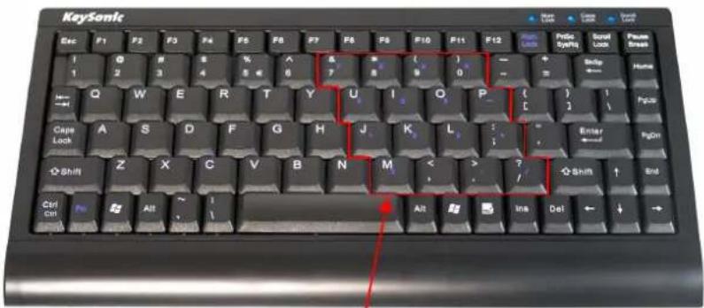 KeySonic ACK595C+ - Utilisation du Clavier (Touches avec un fonction double) - 1
