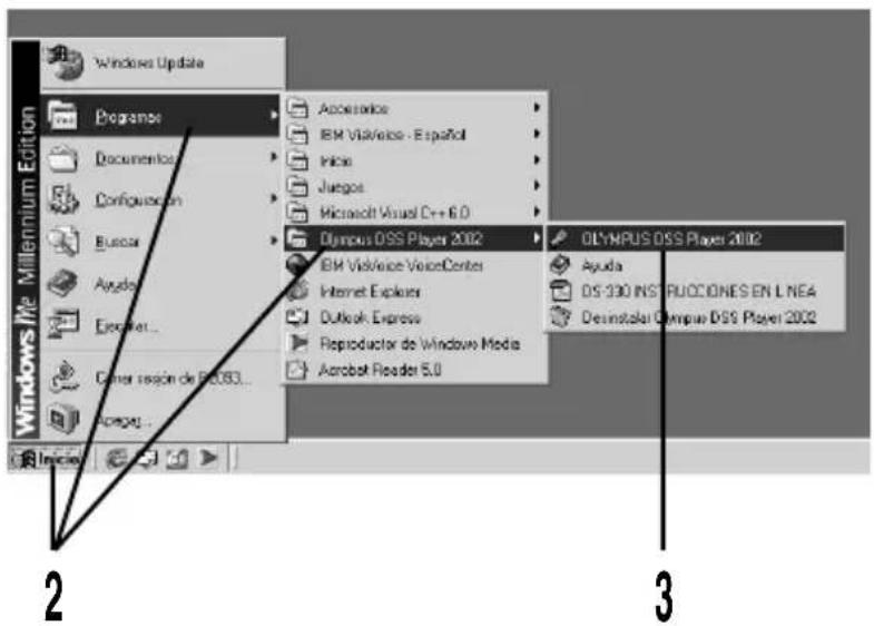 OLYMPUS DSS Player 2002 - Iniciando DSS Player 2002 - 1