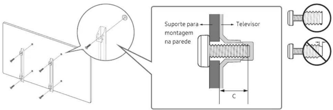 SAMSUNG UE32N4005AW - Montagem do televator numa parede - 2