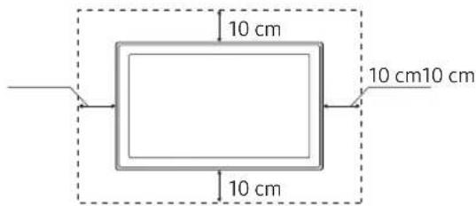 SAMSUNG UE32N4005AW - Ventilación adequada del televisor - 2