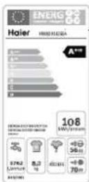 HAIER HW90B14266A - Tabla de programas - 41