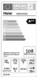 HAIER HW90B14266A - Tableau des programmes - 2