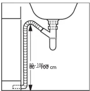 HAIER HW90B14266A - Afvoerslang naar wastafel - 1