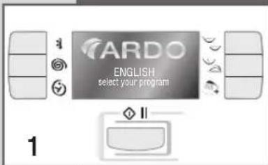 Ardo FLO168D - DISPLAY OPERATION:: - 1