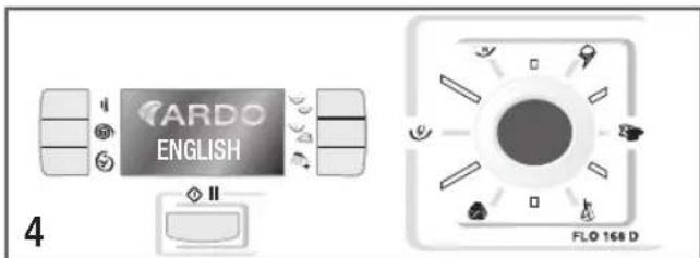 Ardo FLO168D - HOW TO CHANGE THE DISPLAY LANGUAGE: - 3