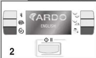 Ardo FLO168D - COMMENT MODIFIER LA LANGUAGE SUR L'AFFICHEUR: - 1