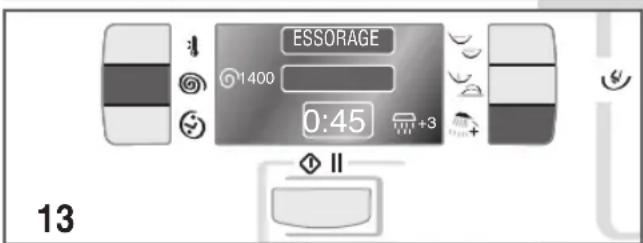 Ardo FLO168D - Pour rincer ou bien uniquement pour effectuer l'essorage du linge, suivre les instructions suivantes: - 4