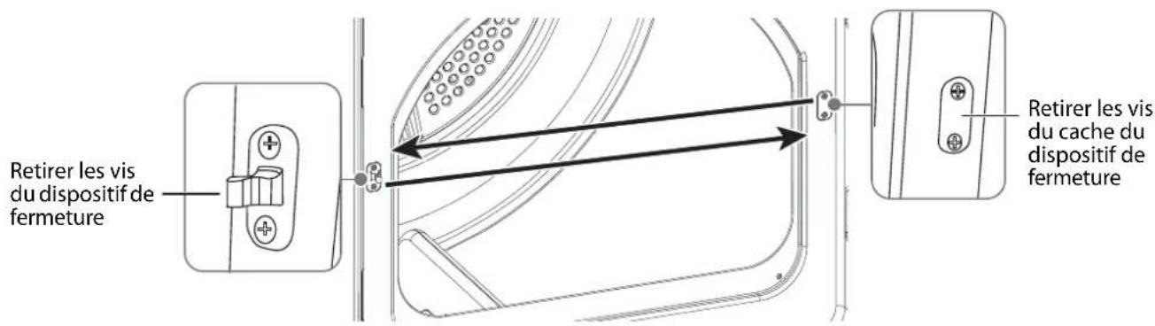 INSIGNIA NSFDRE67WH8A - Inversion de la porte de la secheuse - 2
