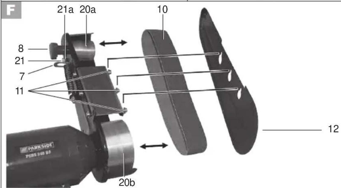 PARKSIDE PSBS 240 B2 - Explosionszeichnung • Vue éclatée Disegno esploso • Exploded Drawing - 4
