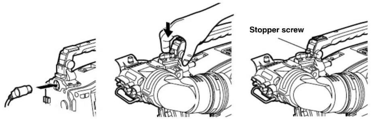 PANASONIC AJHVF27B - Mounting the Viewfinder - 1