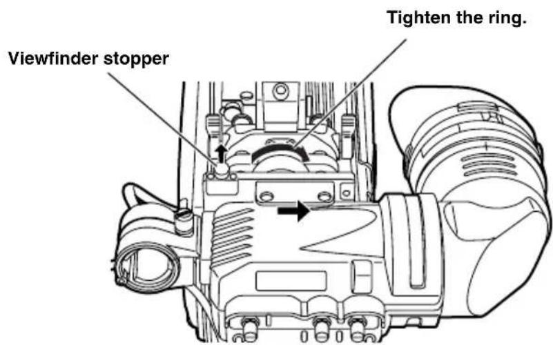 PANASONIC AJHVF27B - Detaching the Viewfinder - 1