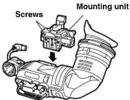 PANASONIC AJHVF27B - - Changing from the slide rail to the mounting unit - 2