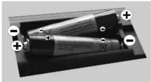OCEANIC OCEALED32DVD16B3 - Legen Sie die Batterien in die Fernbedienung ein - 1