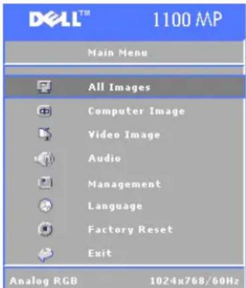 DELL 1100MP - Huvudmeny - 1