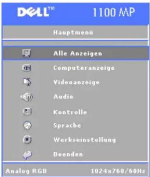 DELL 1100MP - Hauptmenu - 1