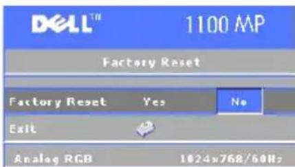 DELL 1100MP - Menyn Factory Reset - 1