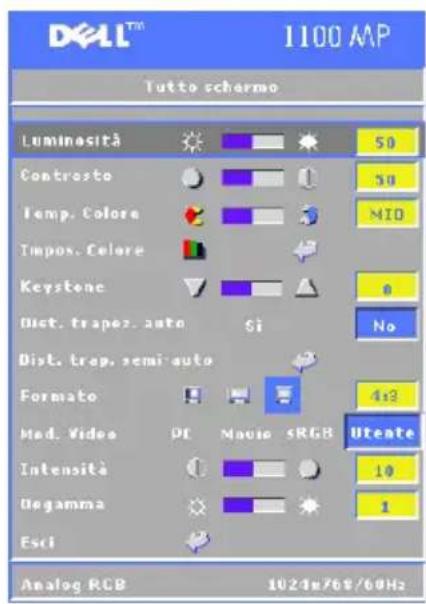 DELL 1100MP - Menu Tuttoschermo - 1