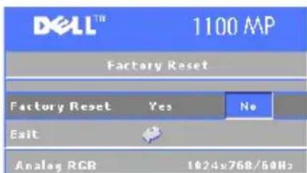 DELL 1100MP - Menu Factory Reset - 1