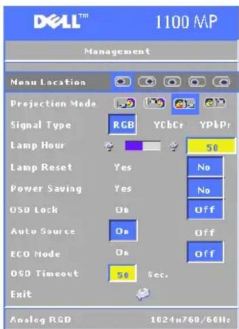 DELL 1100MP - Management-valikko - 1