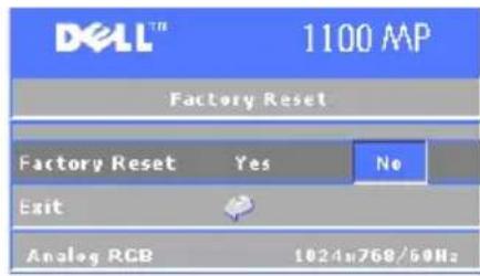 DELL 1100MP - Factory Reset -valikko - 1