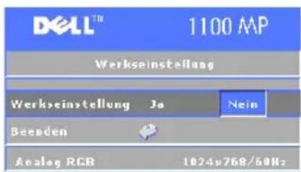 DELL 1100MP - Menu Werkseinstellung - 1