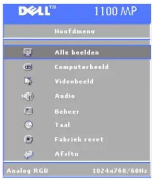 DELL 1100MP - Hoofdmenu - 1