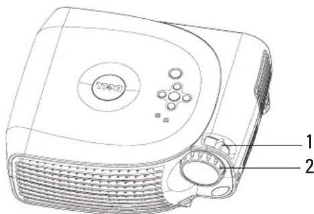 DELL 1100MP - Púθμiση Νης μεγεθυνούς και Νης εστίασης του προβολικόν συστήματος - 2
